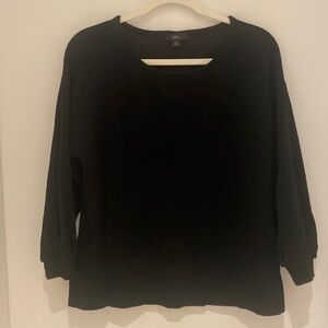 J Crew black long sleeve blouse size M
